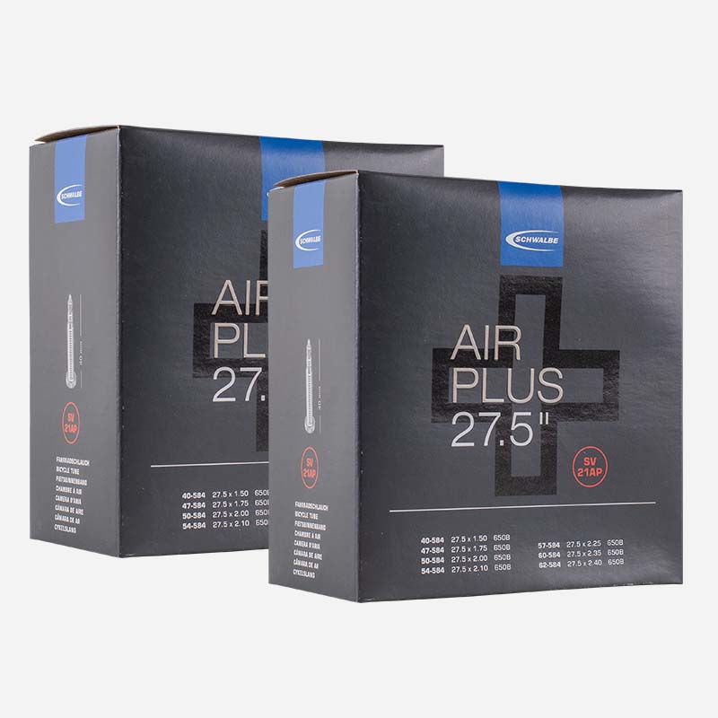 2x SCHWALBE Schlauch Air Plus SV21AP 27,5 Zoll 40/62-584 Sclaverand 