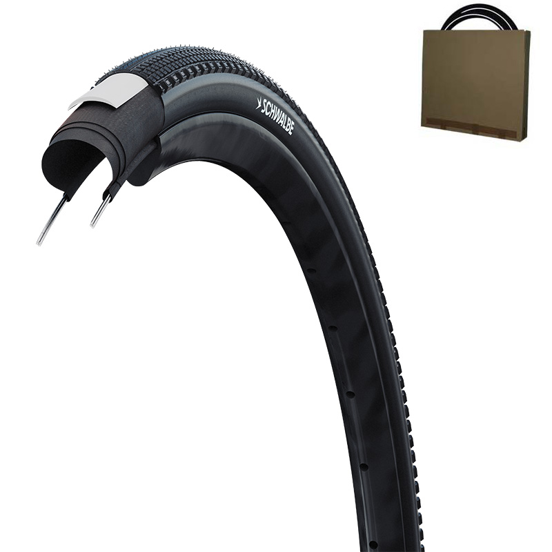 SCHWALBE Gravel Reifen 28x2.00 | 50-622 G-One Comp Plus HS634 Draht mit Pannenschutz schwarz/Relfex 