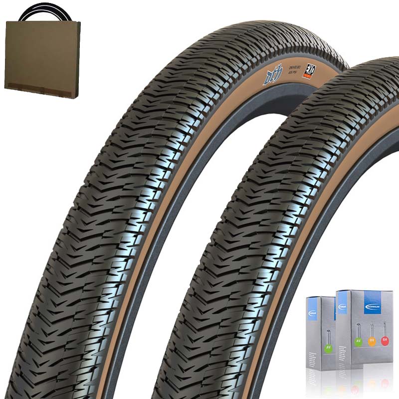 MAXXIS Dirt Reifen DTH 26x2.30 | 58-559 Draht schwarz/braun MaxxPro mit SV Schlauch