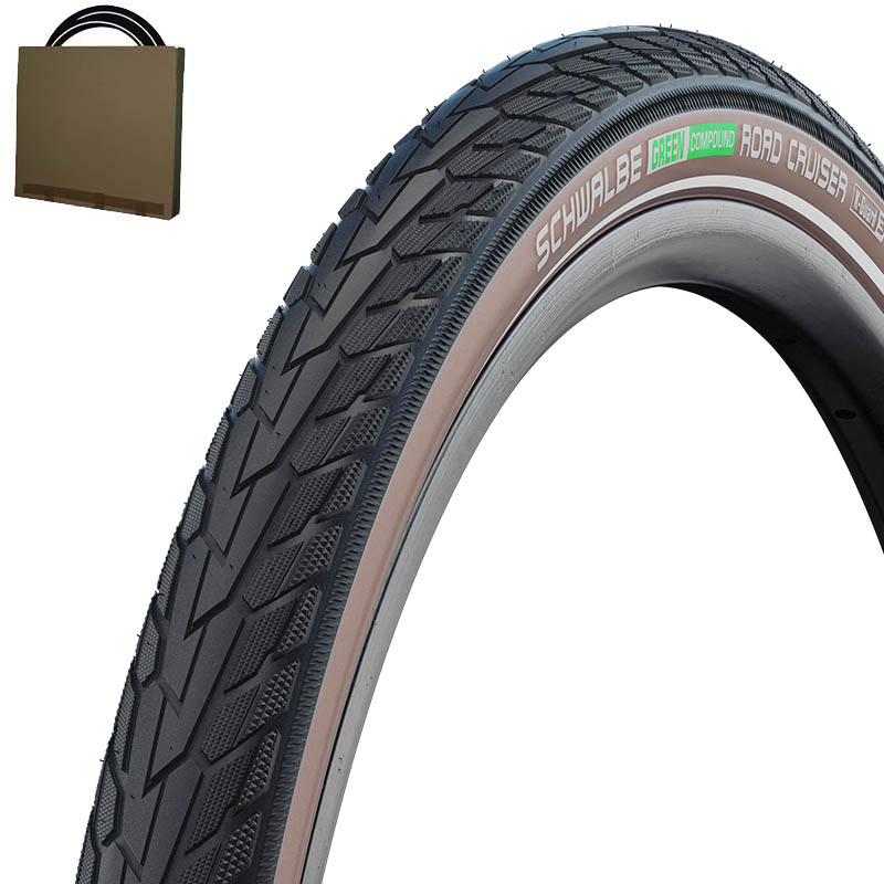 SCHWALBE City Reifen Road Cruiser 28x1.75 | 47-622 HS484 schwarz Seitenwand Coffee Reflex 