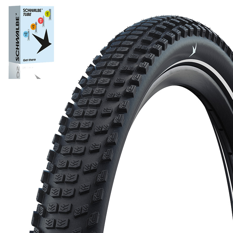 SCHWALBE E-Bike Reifen Johnny Watts Plus 365 29x2.60 | 65-622 Addix Pannenschutz Reflex mit SV Schlauch