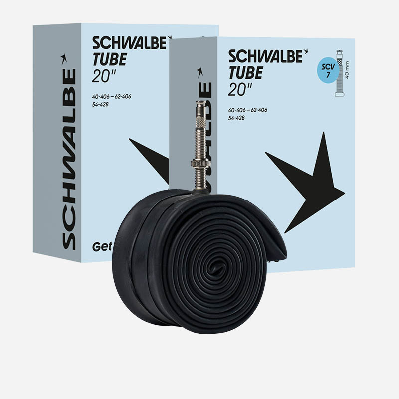 2x SCHWALBE Fahrradschlauch SCV7 20 Zoll | 40/62-406 Clik Valve