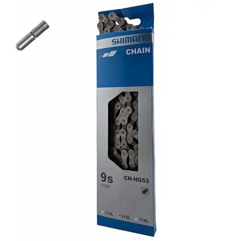 SHIMANO Fahrradkette 9-Fach CN-HG53 116 Glieder Kettennietstift SHIMANO Fahrradkette 9-Fach CN-HG53 116 Glieder Kettennietstift