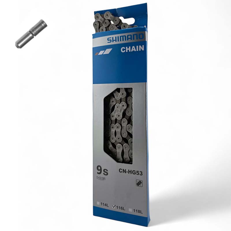SHIMANO Fahrradkette 9-Fach CN-HG53 116 Glieder Kettennietstift SHIMANO Fahrradkette 9-Fach CN-HG53 116 Glieder Kettennietstift