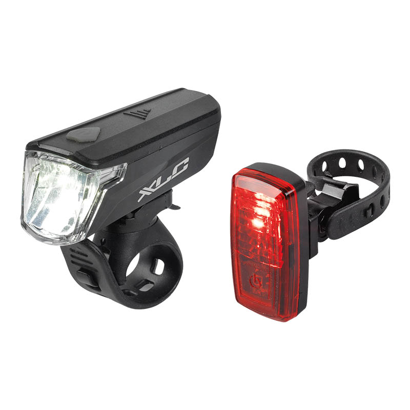 XLC LED Batterie Beleuchtungsset Capella CL-S20 Scheinwerfer 30 Lux + Rücklicht 