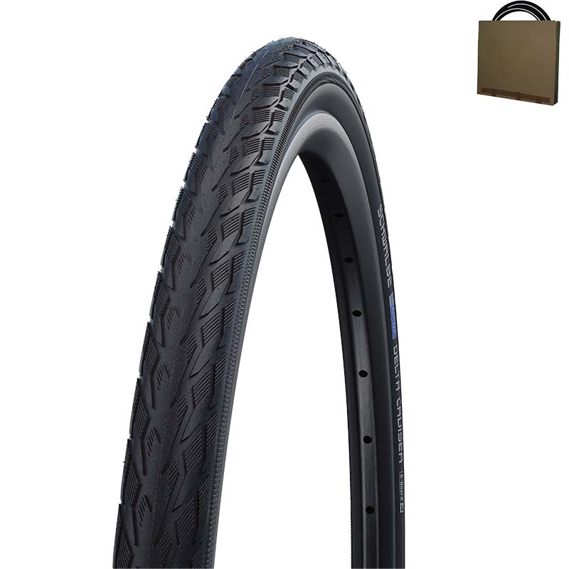 SCHWALBE Reifen Delta Cruiser HS431 26x1 3/8 | 37-590 schwarz | Schlauch wählbar