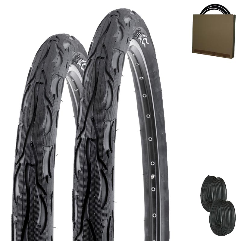 2x KENDA Dirtbike Reifen 26x2.125 | 57-559 Flame K-1008 schwarz | Schlauch wählbar