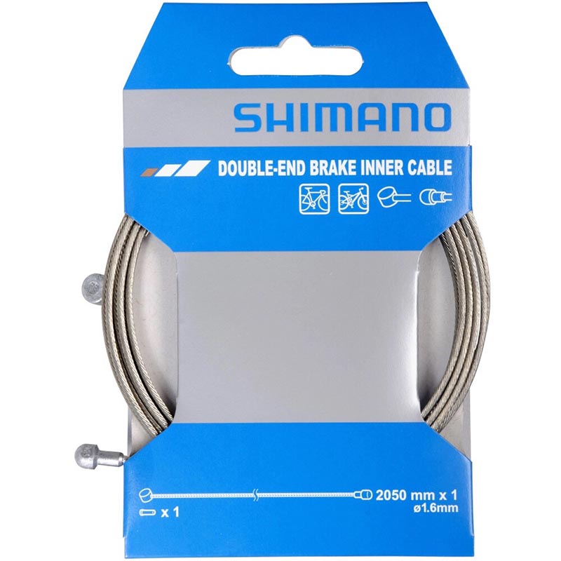 SHIMANO Bremszug Birnen- und Walzennippel  2050mm Edelstahl