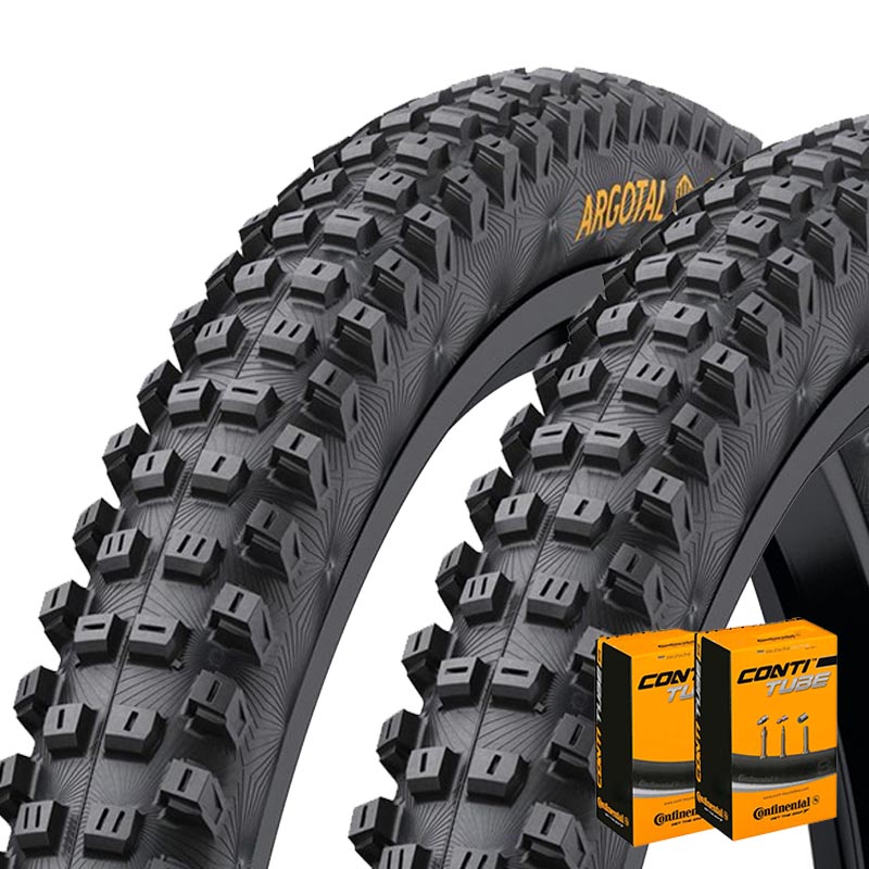 2x CONTINENTAL MTB Reifen 29x2.40 | 60-622 Argotal Trail Endurance faltbar mit SV Schlauch