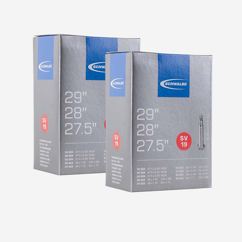 2x SCHWALBE MTB Fahrradschlauch 27.5/28/29 Zoll SV19 40/62-584/635 Sclaverand 
