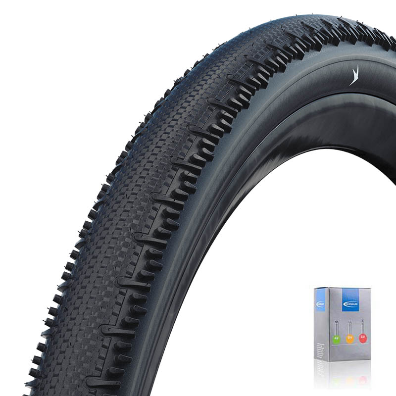 SCHWALBE Gravel Race Reifen G-One RS 28x2.00 | 50-622 HS637 schwarz mit SV Schlauch