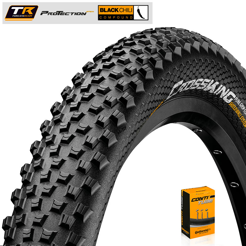 CONTINENTAL MTB Reifen 27.5x2.60 / 2.80 Zoll Plus Cross King ProTection BlackChili schwarz | Schlauch wählbar