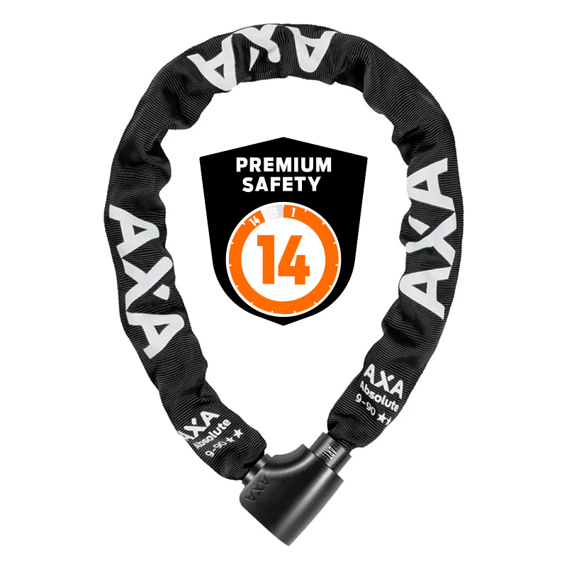 AXA Fahrrad Kettenschloss Absolute 9-90 Länge 90cm Ø 9mm schwarz 