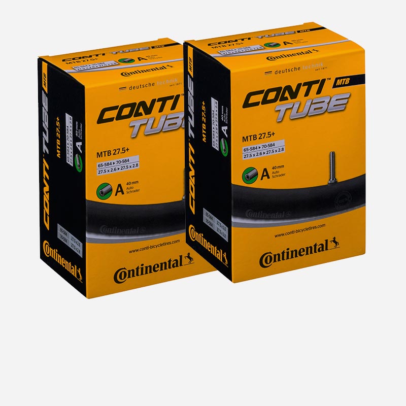 2x CONTINENTAL MTB Schlauch 27.5 Zoll Plus | 65/70-584 Autoventil 40mm 
