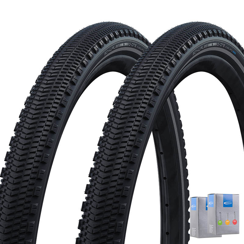 2x SCHWALBE G-One Overland 365 Gravel & Touren Reifen 28x2.00 | 50-622 HS622 schwarz mit SV Schlauch