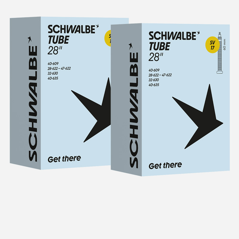 2x SCHWALBE Schlauch 28 Zoll SV17 28/47-622/635 Sclaverand 60mm 