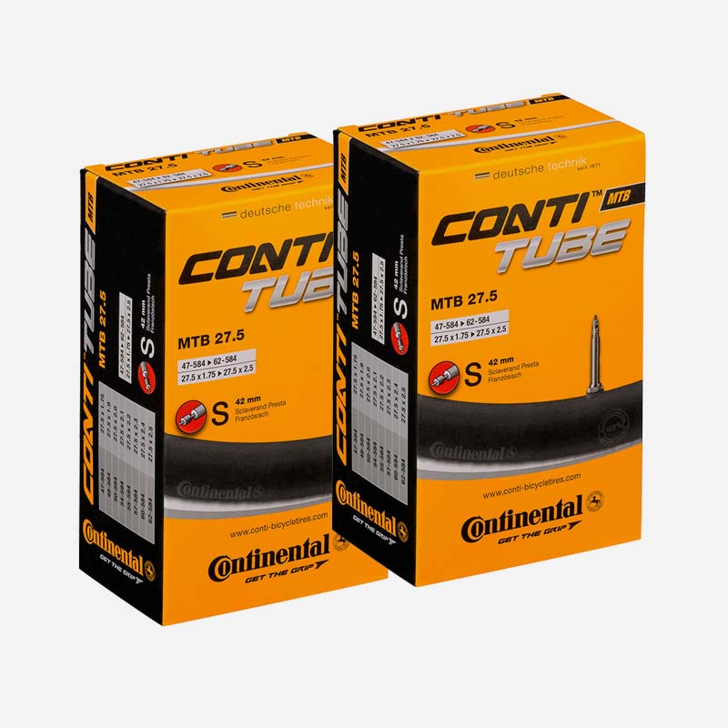 2x CONTINENTAL MTB Schlauch 27.5 Zoll | 47/62-584 Sclaverand 42mm