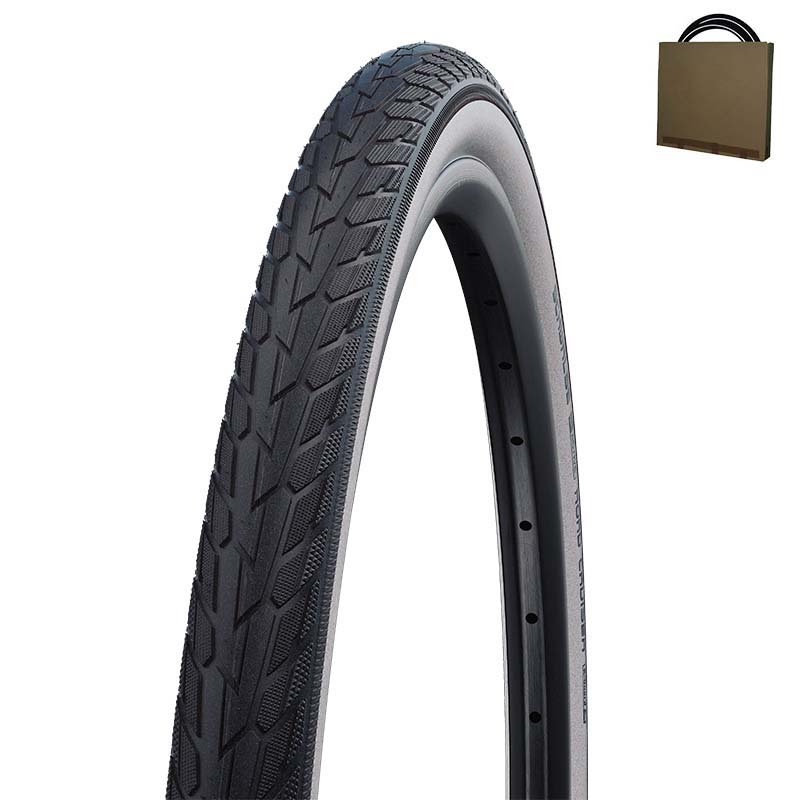 SCHWALBE City Reifen Road Cruiser 20x1.75 | 47-406 HS484 schwarz Seitenwand weiß