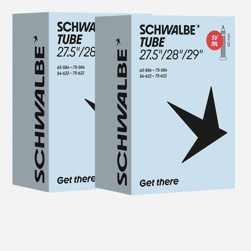 2x SCHWALBE MTB Schlauch 27.5/29 Plus Zoll SV19L Extra Leicht 54/75-584/622 Sclaverand 40mm 
