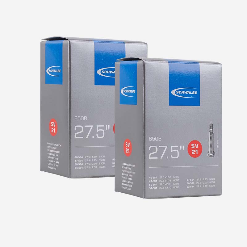 2x SCHWALBE Fahrradschlauch 27,5 Zoll SV21 40/62-584 Sclaverand