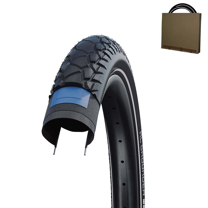 SCHWALBE E-Bike Reifen AL Grounder DD 27,5 - 29 Zoll HS611 schwarz Reflex | Schlauch wählbar