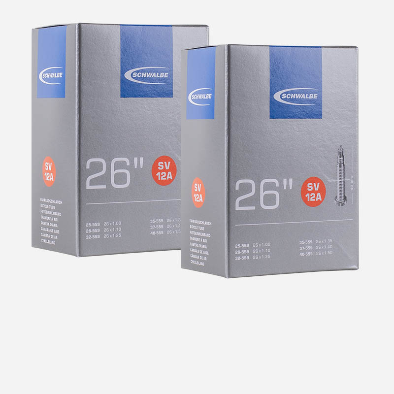 2x SCHWALBE Schlauch 26 Zoll | 25/40-559 SV12A Sclaverand 