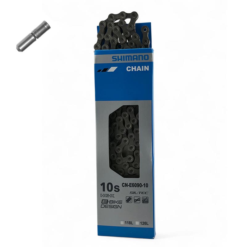 SHIMANO E-Bike Fahrradkette 10-Fach CN-E6090 126 Glieder Kettennietstift SHIMANO E-Bike Fahrradkette 10-Fach CN-E6090 Kettennietstift
