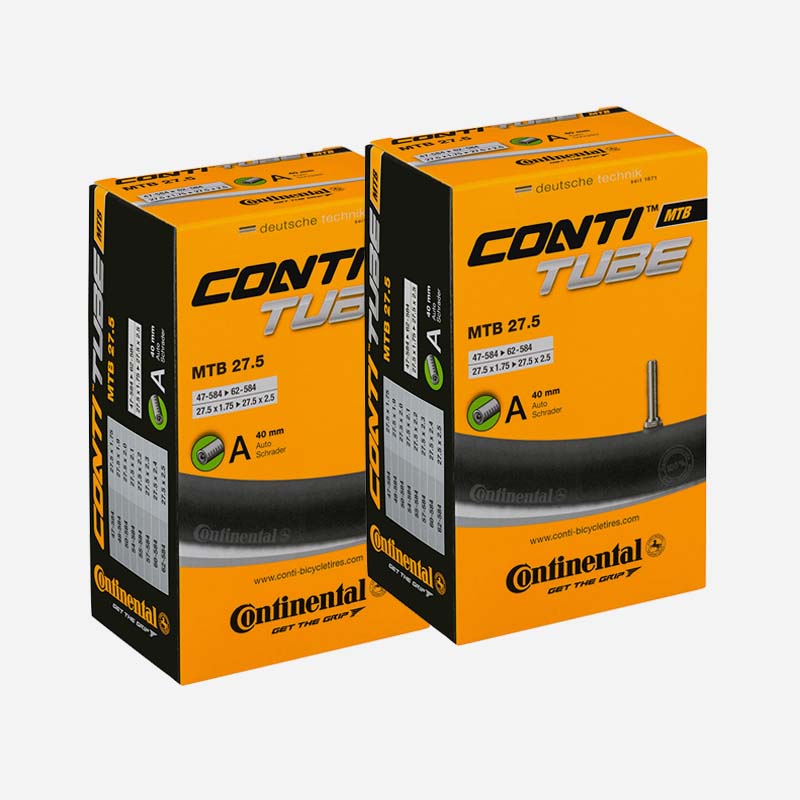 2x CONTINENTAL MTB Schlauch 27.5 Zoll | 47/62-584 Autoventil 40mm