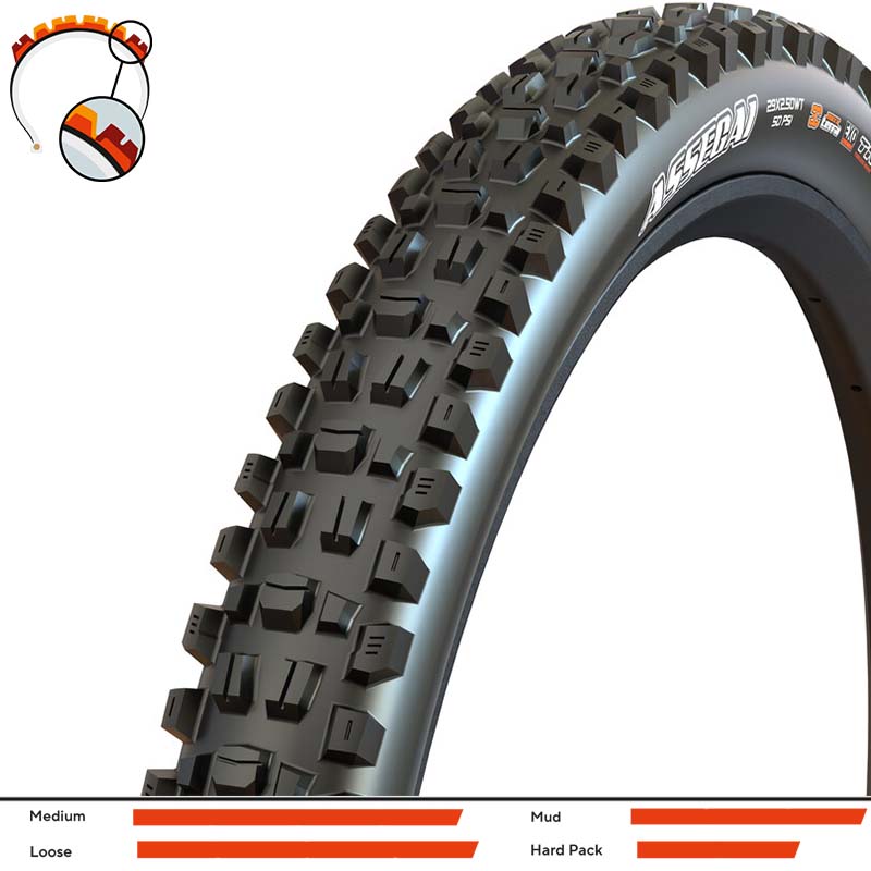 MAXXIS MTB Vorderreifen Assegai 27.5x2.60 | 66-584 schwarz 3C MaxxTerra EXO faltbar 