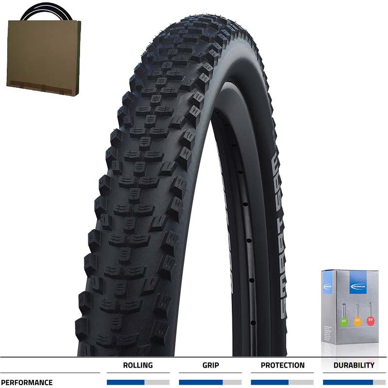 2x SCHWALBE Cross Reifen Smart Sam 28x1.75 | 47-622 HS624 Addix schwarz mit SV Schlauch