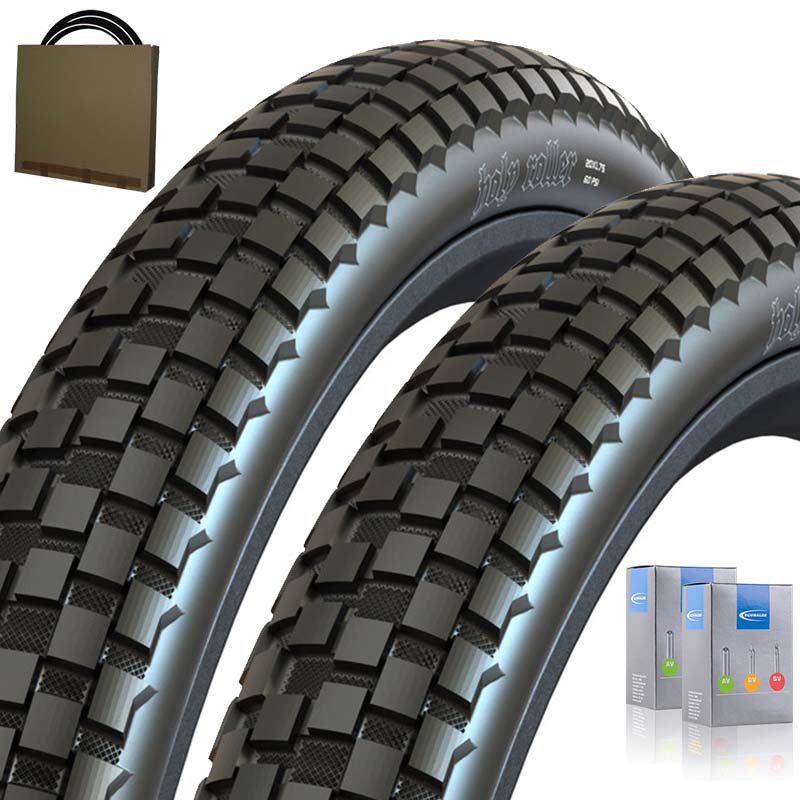 2x MAXXIS BMX /Freestyle Reifen HolyRoller 20x1.75 | 47-406 MPC schwarz mit SV Schlauch