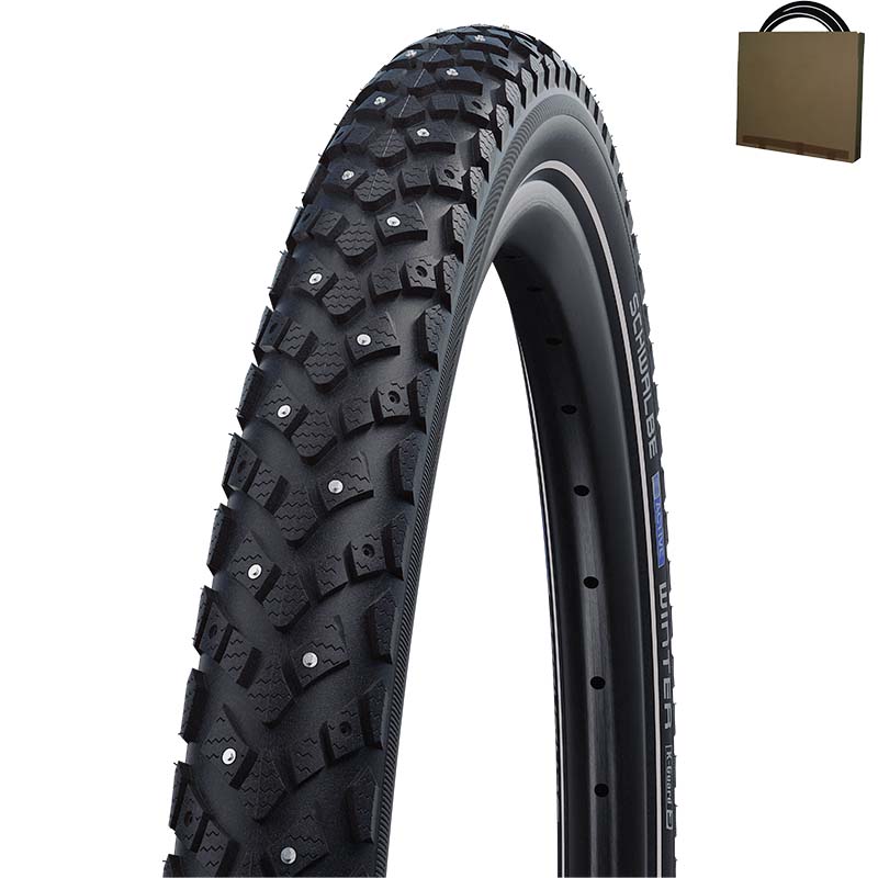 SCHWALBE Reifen HS396 Winter 16 - 28 Spikes Reflex | Schlauch wählbar